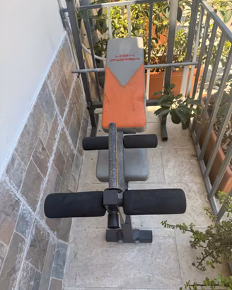 Panca piana reclinabile,inclinabile e leg Ex./curl
