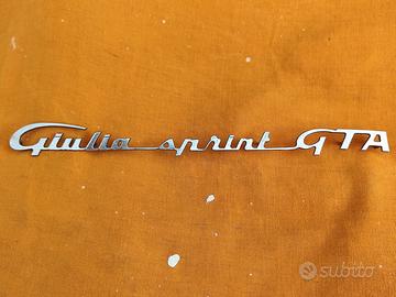 ALFA ROMEO GIULIA SPRINT GTA scritta baule