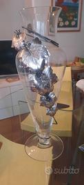Vaso in cristallo e argento “Maria Sterling”
