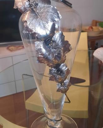 Vaso in cristallo e argento “Maria Sterling”