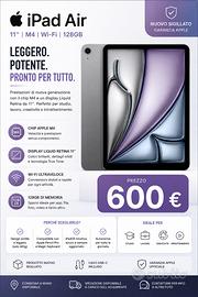 iPad Air 11” M4 Wi-Fi 128GB - NUOVO SIGILLATO