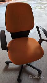 Sedia Ufficio arancione regolabile