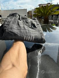 Jeans nero da uomo, con strappi, Bruno Leoni