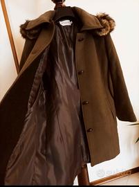 Cappotto donna Verde Militare di ELENA DI GOCCE.