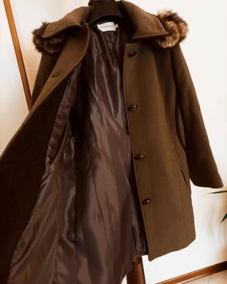 Cappotto donna Verde Militare di ELENA DI GOCCE.