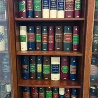 Libri in miniatura con libreria 