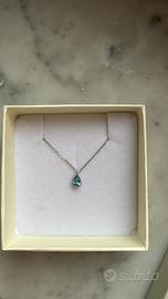 collana punto luce azzurro