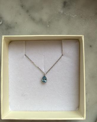 collana punto luce azzurro