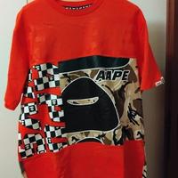 T-shirt Aape arancione tenuta perfettamente taglia