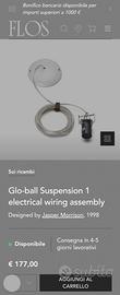 Flos Glo Ball 1 ricambi cavi alim e sospensione