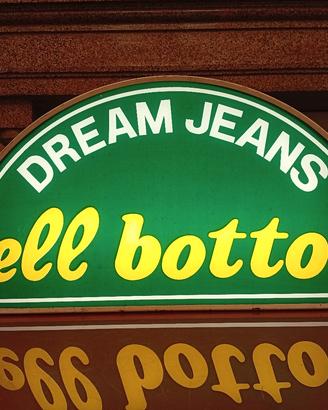 Insegna luminosa anni 70 neon vintage Bell Bottom