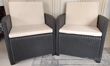 2 poltrone giardino