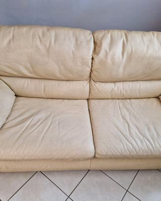 Divano letto in pelle