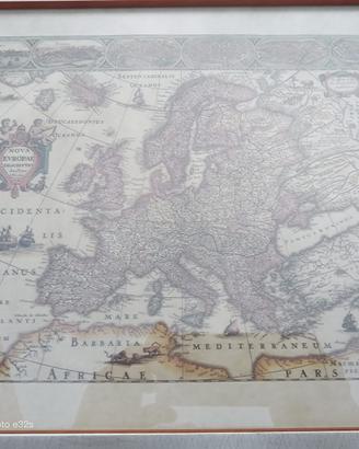 cartina geografica con cornice