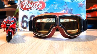 Old Fashion Goggles Biker Retro Style, Brown