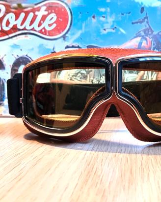 Old Fashion Goggles Biker Retro Style, Brown