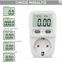 Misuratore dei costi energetici da presa elettrica