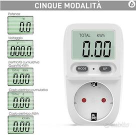 Misuratore dei costi energetici da presa elettrica