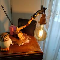 lampada vintage a led con portaoggetti 
