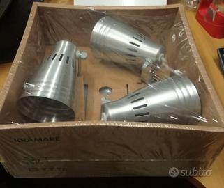 Ikea KRAMARE Lampada Riflettori Cromati Argento Co