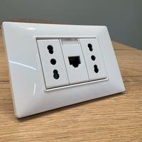 Presa a muro Vimar con doppia presa+Ethernet RJ45