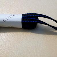 Lacci x scarpe sneakers GUCCI nero/blu cm140 NUOVI