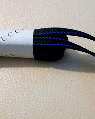 Lacci x scarpe sneakers GUCCI nero/blu cm140 NUOVI