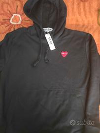 felpa uomo/ragazzo nera unisex con cappuccio