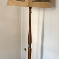 Lampada da terra vintage in legno