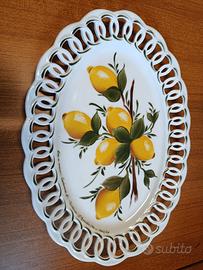 vassoio limoni dipinto a mano 