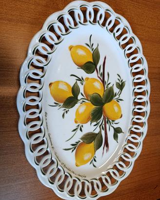 vassoio limoni dipinto a mano 