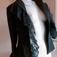 RIBASSO Alberta Ferretti COMPLETOnero cotone pizzo