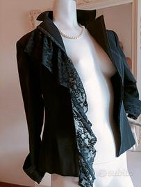 RIBASSO Alberta Ferretti COMPLETOnero cotone pizzo