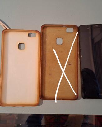 smartphone huawei p9 lite con accessori