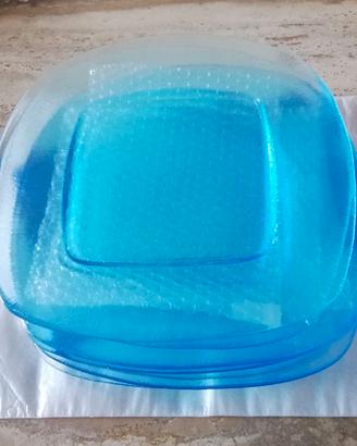 Sottopiatti in vetro azzurro (8 o due lotti da 4)