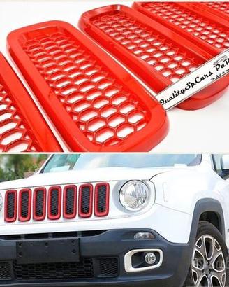 Cover Mascherina per JEEP RENEGADE Griglie ROSSE
