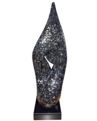 Scultura Astratta in resina con madreperle