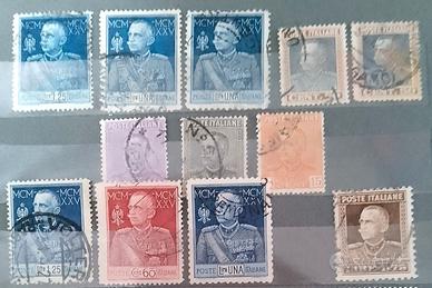Serie di francobolli (1925) Vittorio Emanuele III