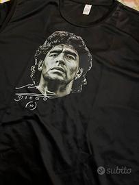 Maglia in cotone nera di Maradona
