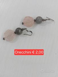 orecchini vari modelli e tipi pietre dure 