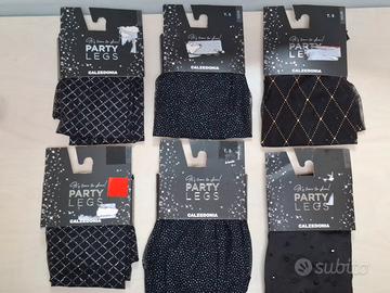Lotto 6 collant Calzedonia party legs tg. S