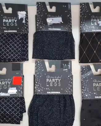 Lotto 6 collant Calzedonia party legs tg. S