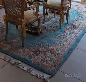 tappeto tibetano/cinese col verde turchese 