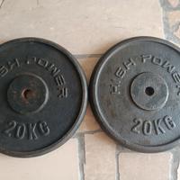 DISCHI  PESI PALESTRA GHISA 20KG foro 25mm