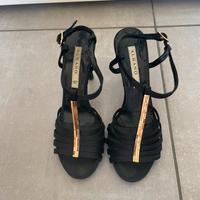 Sandali eleganti neri e oro Albano (n.36)