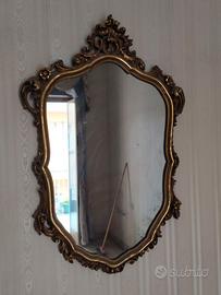 specchio barocco dorato legno