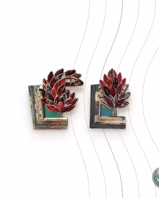 Quadro Persiano fiore di tappeto, pezzo unico