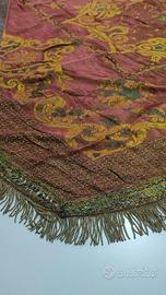 COPRILETTO DAMASCATO MATRIMONIALE, COLORE BORDEAUX