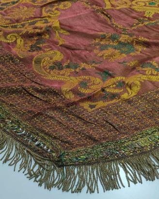 COPRILETTO DAMASCATO MATRIMONIALE, COLORE BORDEAUX