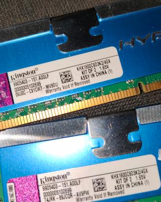 Kit RAM Kingston HyperX 8GB (2x4GB) DDR3 1600MHz